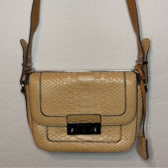 Barbara Bui Tan Python With Metal Details Crossbody Bag O/S - Picture 6 of 14